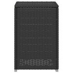 ZNTS Propane Tank Cover Table Black 40x40x60 cm Poly Rattan 366294