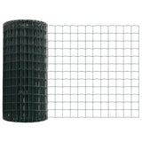 Fence with Posts Green 0.8 x 25 m Steel 3336006