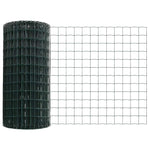 Fence with Posts Green 0.8 x 10 m Steel 3335966