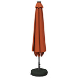 Garden Parasol with LED Lights and Base 300 x 300 cm Polyester 42036270
