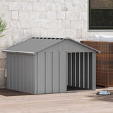 Dog House Grey 116.5x103x81.5 cm Galvanised Steel 171542