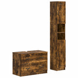 2 Piece Bathroom Cabinet Set UTRECHT Smoked Oak Engineered Wood 3417572