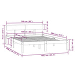 Bed Frame without Mattress Solid Wood 160x200 cm 810157