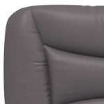 Bed Frame with LED without Mattress "Hvar" Grey 140x200 cm 3213937