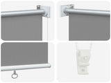Outdoor Roller Blind UV Protection Light Grey Polyester 42041276