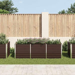 Garden Raised Bed Brown 240x80x77 cm Galvanised Steel 45713