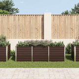 Garden Raised Bed Brown 240x80x77 cm Galvanised Steel 45713