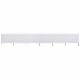 6-panel Wind Screen Fabric 800x80 cm White 44543