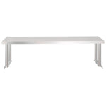 Kitchen Work Table with Overshelf 120x60x115 cm Stainless Steel 3155991