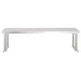 Kitchen Work Table with Overshelf 120x60x115 cm Stainless Steel 3155991