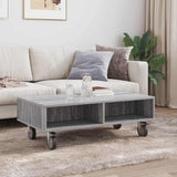 Side Table with Wheels Grey Sonoma 90 x 50 x 30 cm 891021