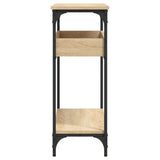 Console Table with Shelf Sonoma Oak 100x29x75cm Engineered Wood 837718