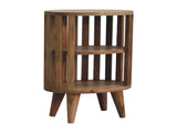 Solid Wood Ariella Double Shelf Oak-ish Bedside, Brown B2743P403466