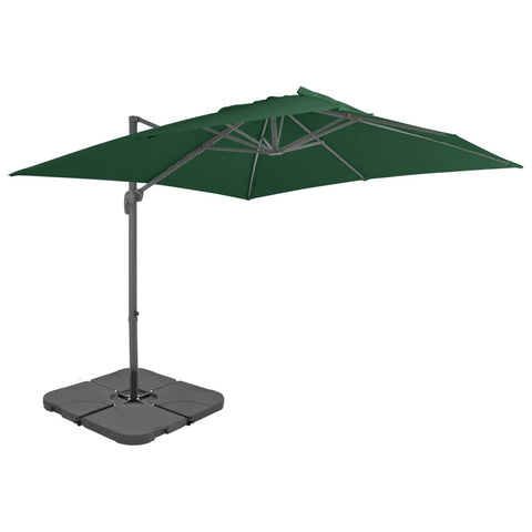 Garden Parasol with Portable Base Green 276345