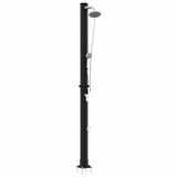 Outdoor Solar shower Black 217 cm PVC and Aluminium 42003414
