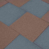 Fall Protection Tiles 18 pcs Rubber 50x50x3 cm Grey 3096597