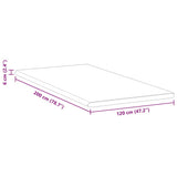 Mattress Topper White and Green 120 x 200 x 6 cm Jaquard Fabric 4106148