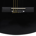 ZNTS Western Classical Cutaway Guitar with 6 Strings Black 38" 70132