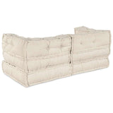Modular Sofa 2 pcs Cream 140 x 70 x 56 cm Fabric 3315061