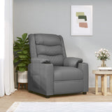 Recliner Chair Grey Faux Leather 348045