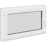 Basement Window RISOR 100 x 70 cm PVC and Glass Anthracite 42047295