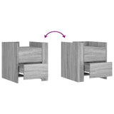 Bedside Cabinet Grey Sonoma 45x50x50 cm Engineered Wood 848288