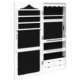 Mirror Jewellery Cabinet Wall Mounted White 37.5x10x90 cm 353223