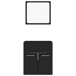 ZNTS 2 Piece Bathroom Furniture Set Black Engineered Wood 804774