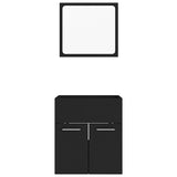 ZNTS 2 Piece Bathroom Furniture Set Black Engineered Wood 804774