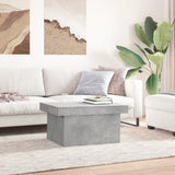 ZNTS Coffee Table Concrete Grey 80x55x40 cm Engineered Wood 840866