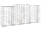 Arched Gabion Baskets 3 pcs 300x30x160/180 cm Galvanised Iron 3146576