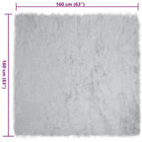Faux Sheepskin Rug TAFALLA Grey 160 x 160 cm Polyester 42021532