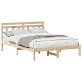 Bed Frame Brown 120 x 200 cm Solid Pine Wood 872374