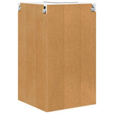 Hanging Cabinet with Door Black Oak and White 57 x 57 x 100 cm 884371