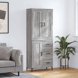 Highboard Grey Sonoma 69.5x34x180 cm Engineered Wood 3200007