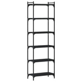 Bookcase 6-Tier Black 60x30x188 cm Engineered Wood 837662