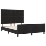 ZNTS Bed Frame Black 140x200 cm Velvet 3345013