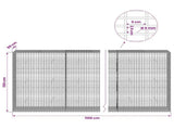 Gabion with 5 mm Wire and 5x2.5 cm Mesh 1100x50x150 cm 3463816
