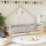 Kids Bed Frame with Drawers 80x200 cm Solid Wood Pine 834549