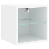 7 Piece TV Wall Units with LED White Engineered Wood 3216583