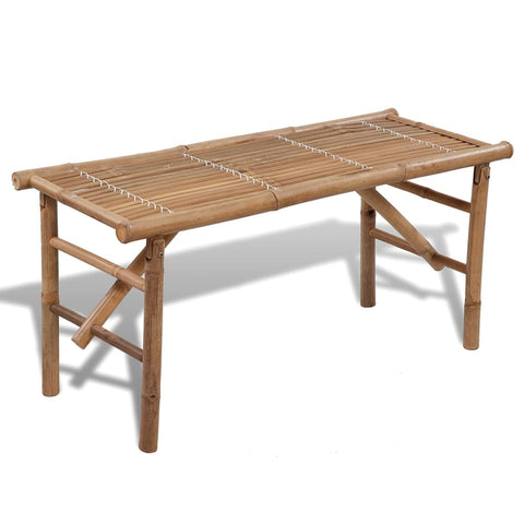 ZNTS Folding Garden Bench 118 cm Bamboo 41503