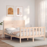 Bed Frame without Mattress Double Solid Wood Pine 3193181