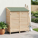 Garden Shed Natural 106 x 56 x 113.5 cm Solid Fir Wood 42033456