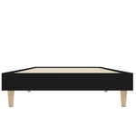 ZNTS Bed Frame without Mattress Black 75x190 cm Small Single Engineered Wood 832102