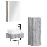 Bathroom Furniture Set 4 pcs Grey Sonoma 3407404