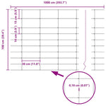 Field Fence Silver 50 x 1 m Galvanised steel 42005836