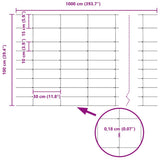 Field Fence Silver 50 x 1 m Galvanised steel 42005836