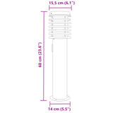 Outdoor Floor Lamp with Outlet Silver 60 cm Stainless Steel 4006373