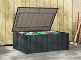 Garden Storage Box Black 101 x 82 x 50 cm Steel 42011278