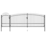146325 Garden Fence Gate "Woerden" with Spear Top 5x1,75 m Black